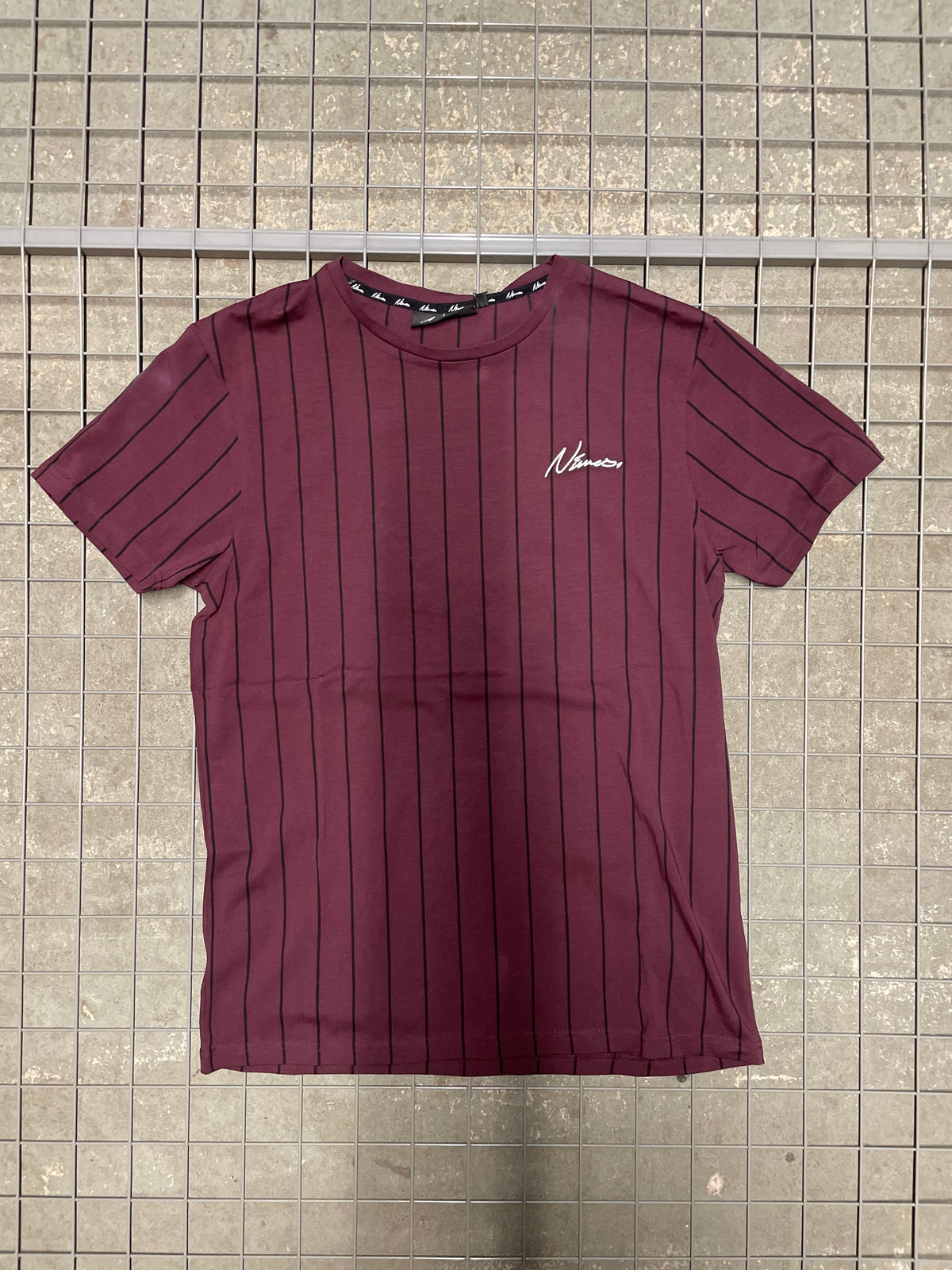 Stripe Slim Fit T-Shirt - Burgundy (SAMPLE)