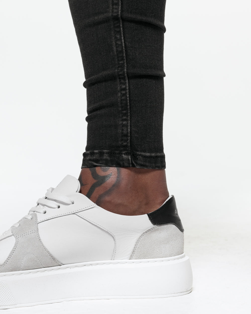 Super Skinny Spray On Jeans – Washed Black Ripped &amp; Repaired