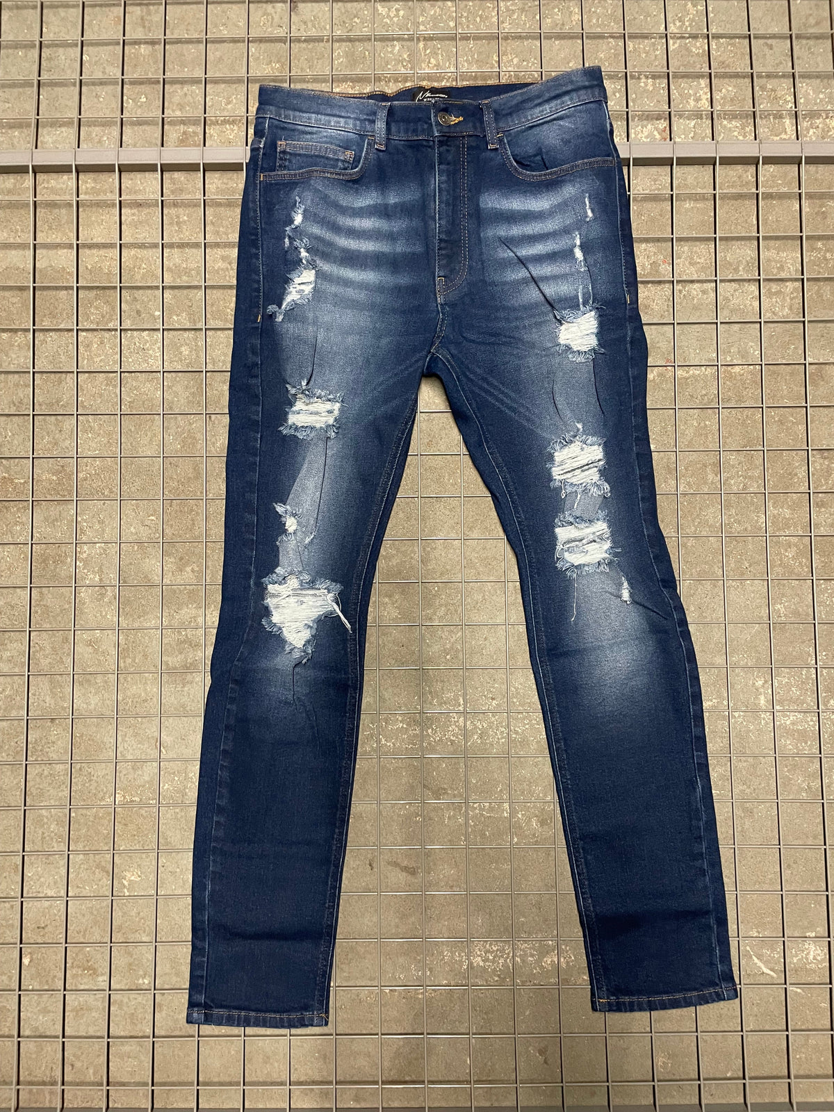 Slim Jeans - Midnight Blue Ripped 32R (SAMPLE)