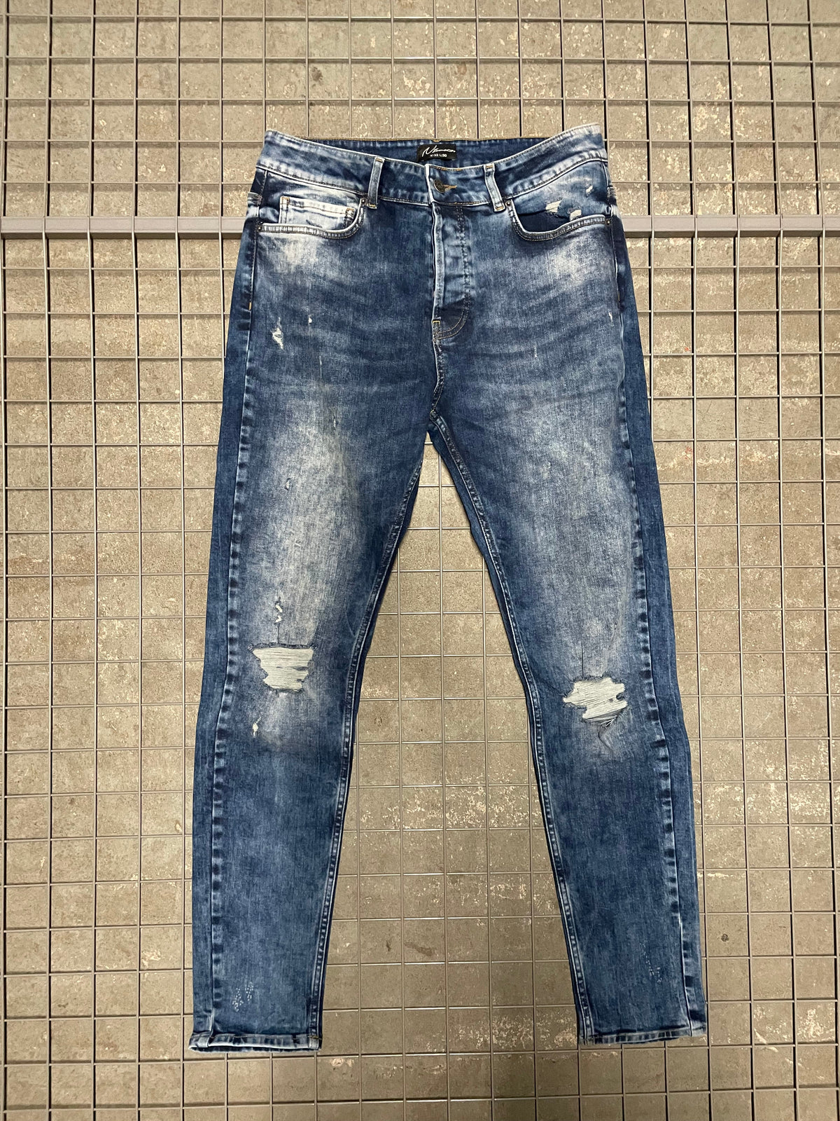 Slim Jeans - Blue Wash Ripped 32R (SAMPLE)
