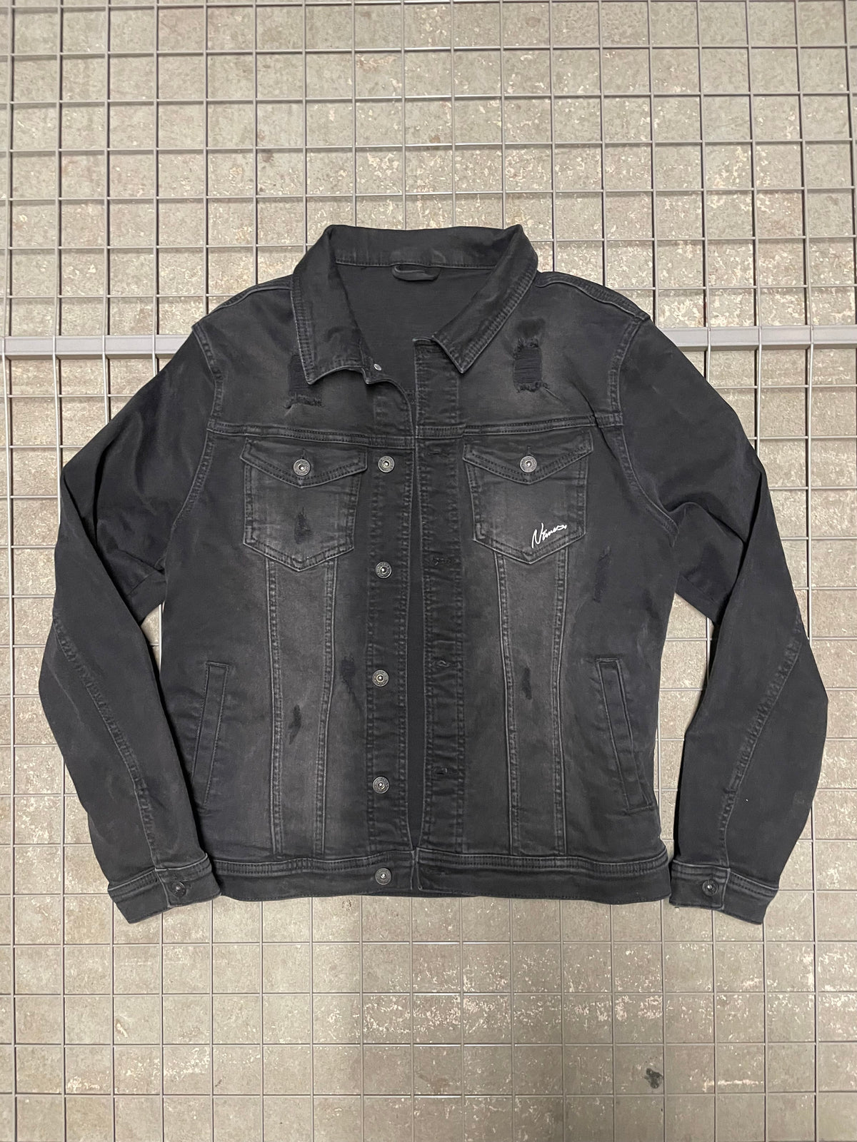 Regular Fit Denim Jacket - Black Wash (SAMPLE)