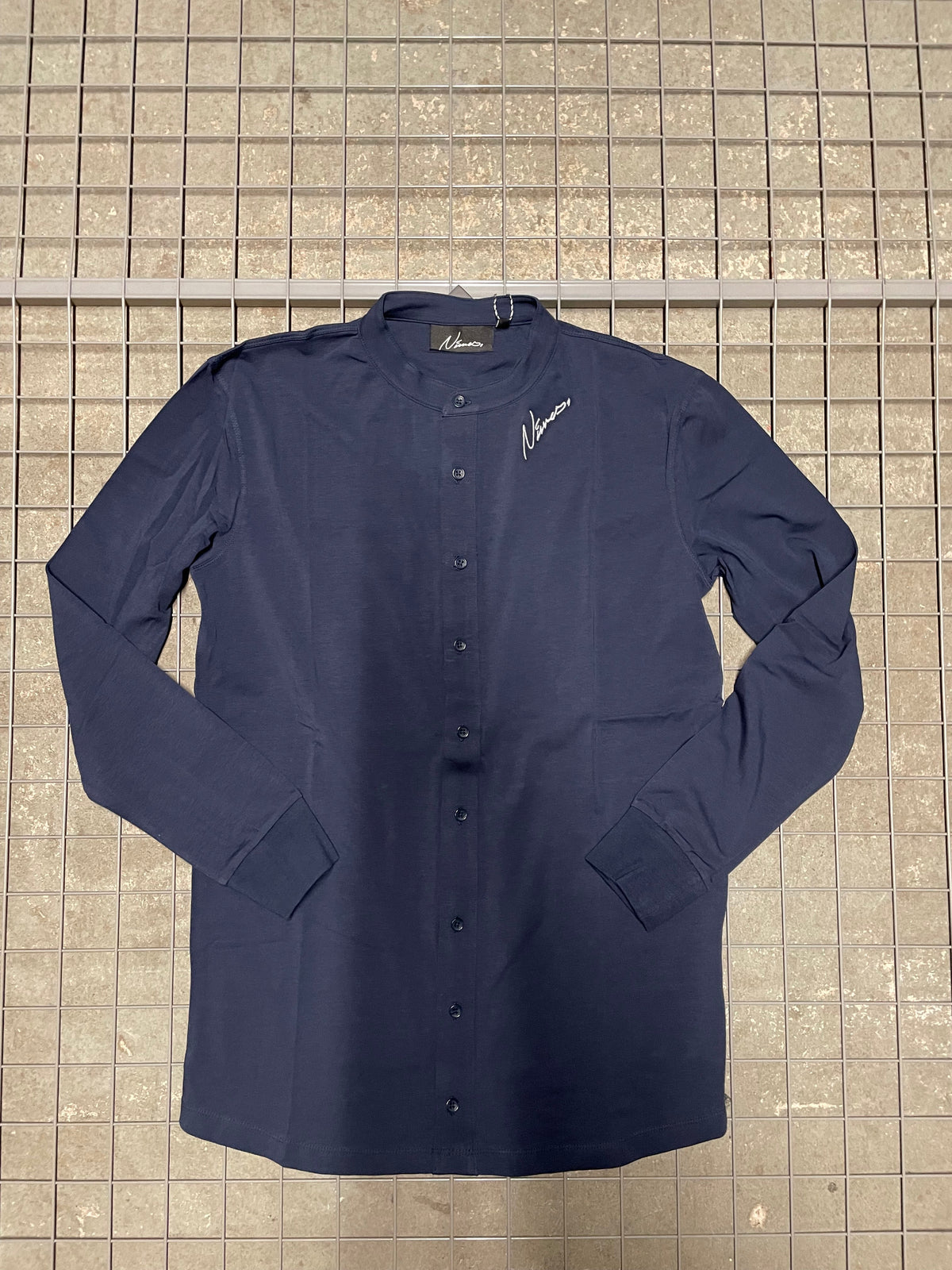 Slim Fit Jersey Shirt - Navy (SAMPLE)
