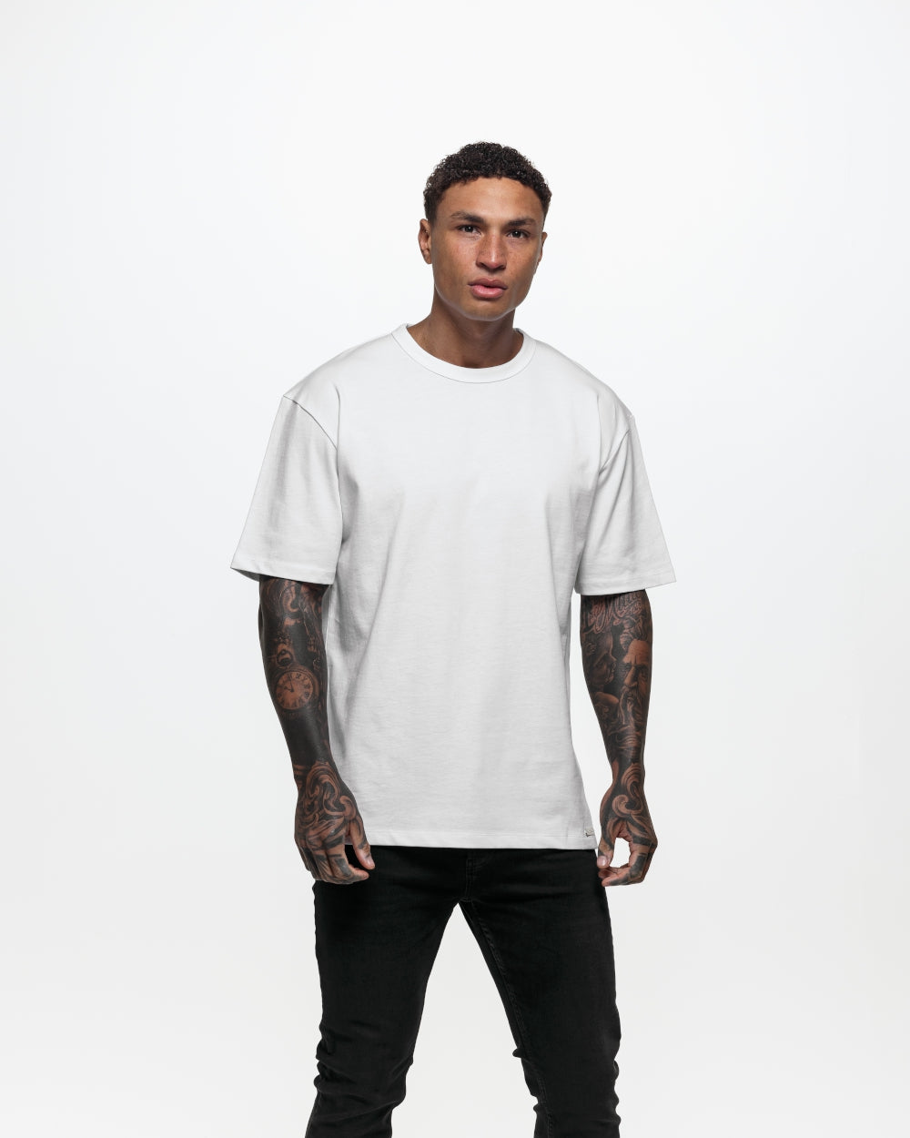 Blank Essential Oversized T-Shirt - White - Nimes