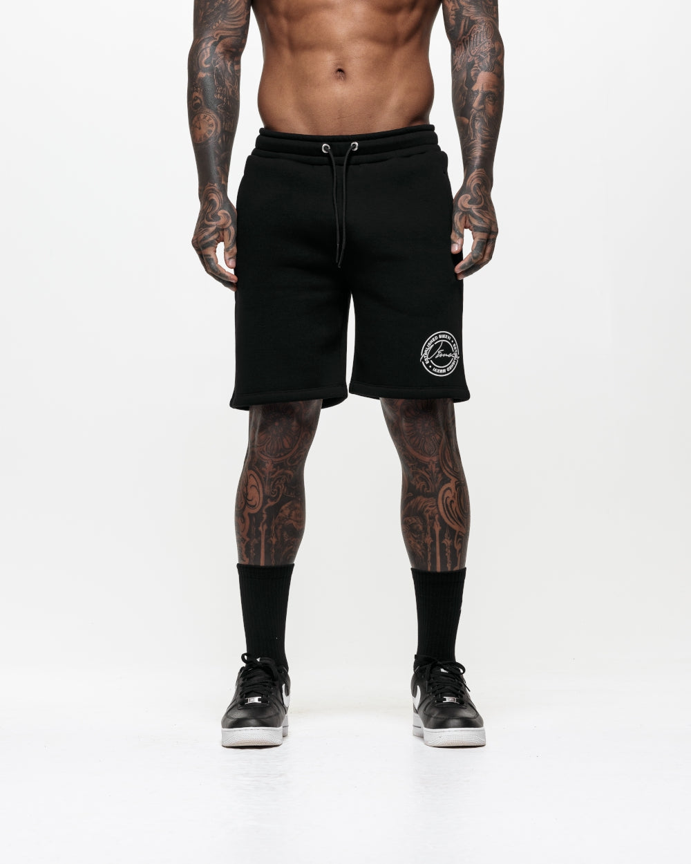 Emblem Regular Fit Shorts - Black