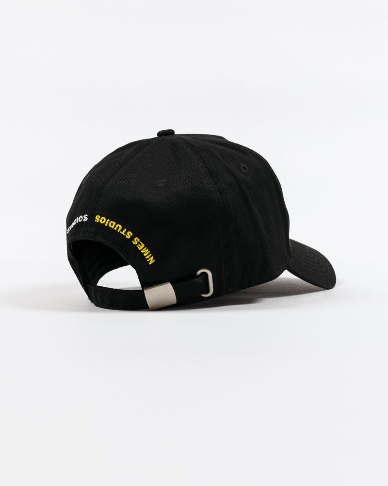 Embroidered Patch Trucker Cap - Black