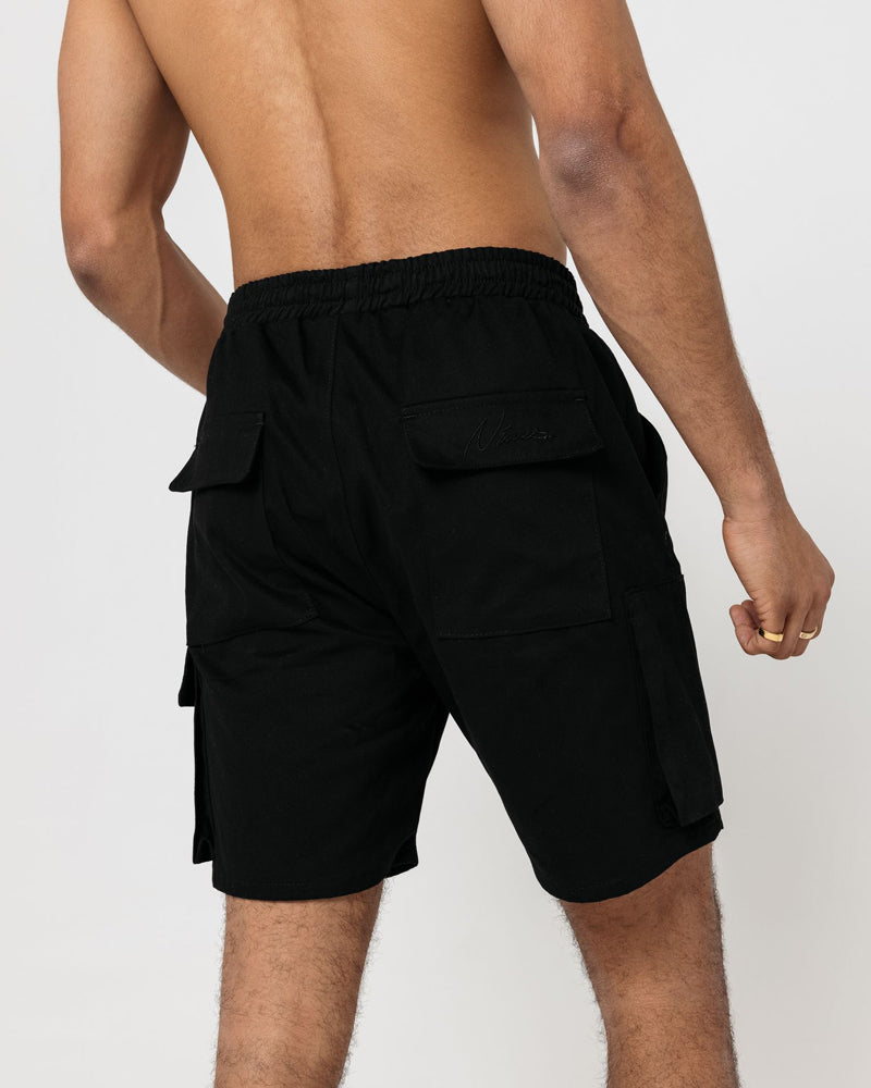 Utility Cargo Shorts - Black