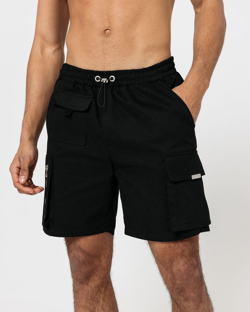 Utility Cargo Shorts - Black